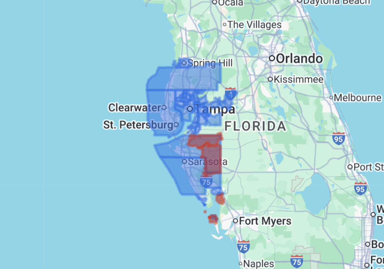 Tampa Bay ZIP Code Service Coverage
